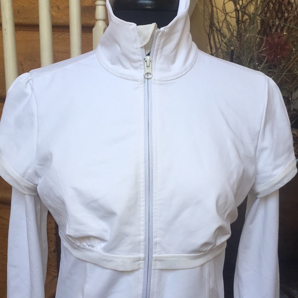 zella white zip up